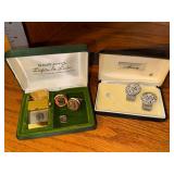 Vintage Scripto Lights & Links VU-lighter and cufflinks set and other set of cufflinks