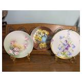 3 Hand painted and decorative plates