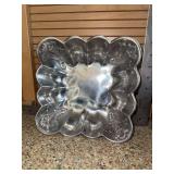 Signature Mexican Alloy Square Metal Fruit Bowl