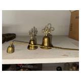 2 Brass Bells and Candle Snuffer