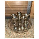 Vintage Silver Plate Cordial Set