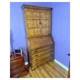 Mid Century Maple blind front drop front secretary