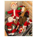 Santa clause dolls and other Christmas