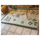 Botanical rug in sunroom
