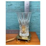 Crystal boudoir Lamp with Brass Base