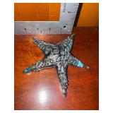 John Barber Textured art glass starfish paper weight