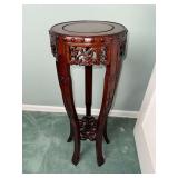 Chinese carved rosewood fern stand