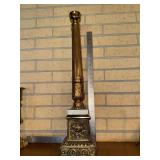 Brass and Marble Vintage Lamp Base used and Candle Stand