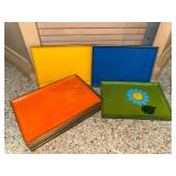MCM laquer ware plastic Canapé trays 16 total