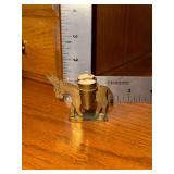 Brass Donkey Match stick or toothpick holder