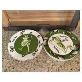 Set of 4 Ganz Frog Hoppy Hour Olive Dishes