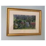 Beautiful Garden Gate Print Framed