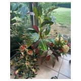 Artificial flowers and greenery