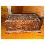 Hand Carved wooden Jewelry box