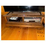 Wood TV Media console table contents not included