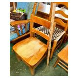 Wooden Childrens Chair with Solid Seat