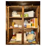Contents of sewing/craft cabinet inside craft room