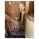 Assorted Wooden Paddles and Oars Lot