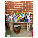 Assorted Household Cleaning Products and Spray Bottles Lot