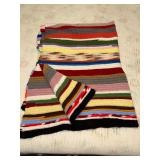 Striped crochet afghan