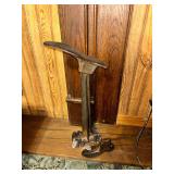 Cast iron cobbler’s shoe last and stand