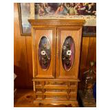 Vintage table top jewelry armoire
