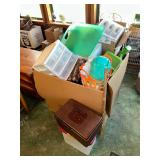 Box Lot of Household Goods and Storage Containers
