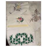 Group of embroidered linens