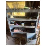 Industrial Steel Open Shelving Unit with Bin Dividers