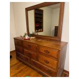 Oak dresser and mirror