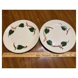Pair of blue ridge Stanhome ivy plates
