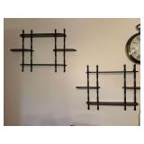 Pair of spindle style wall shelves