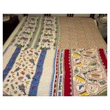 Four square patchwork quilt novelty fabrics