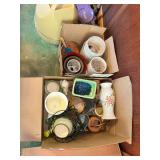 2 boxes of vases and planters