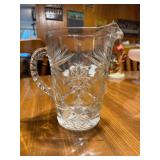 Starburst glass pitcher