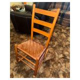Ladder back rush bottom rocking chair