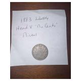 1883 Liberty Head V No Cents Nickel