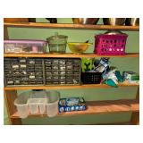 Pantry storage and kitchen items, matches, misc