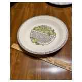 Country harvest apple pie plate with recipe 1983
