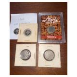 Assorted United States Coin Lot Including Mercury Dimes, Buffalo Nickel, and Liberty Nickels