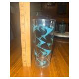 MCM turquoise atomic boomerang glass