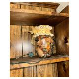 Glass Jar with Potpourri and Fabric Lid Covering