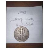 1943 Walking Liberty Half Dollar Silver Coin