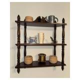 What not shelf with knickknacks