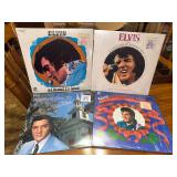 4 Elvis vinyl records-almost in love, legendary performer, how great thou art, Christmas album