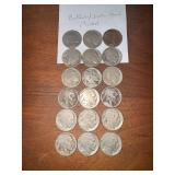 Lot of US Buffalo Indian Head Nickels Various Dates