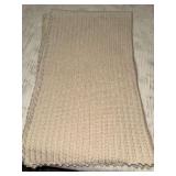 Ivory crochet afghan