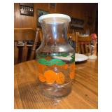 Vintage orange juice carafe with lid