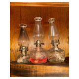 3 pressed glass oil lamps cannot be shipped