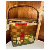 Vintage Caro Nan hand painted basket purse